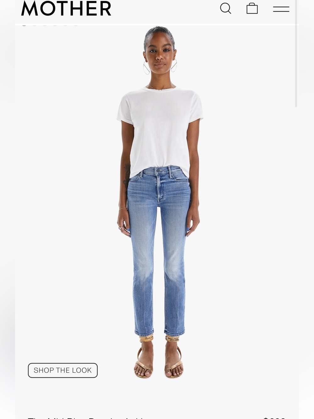 MOTHER The Mid Rise Dazzler Ankle jeans straight leg 24 25 "we the animals"